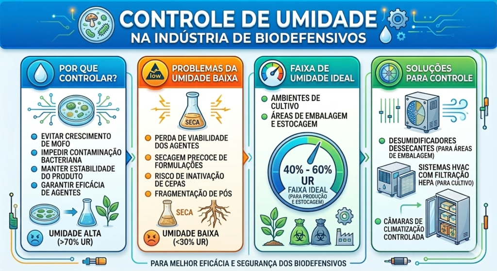 Como funciona o Controle de Umidade na Indústria de Biodefensivos