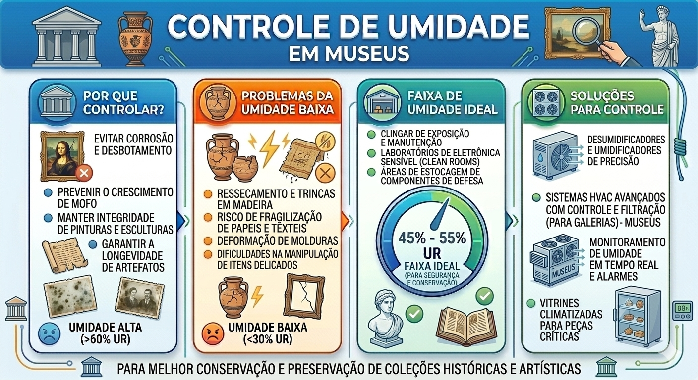 Como funciona o Controle de umidade em museus
