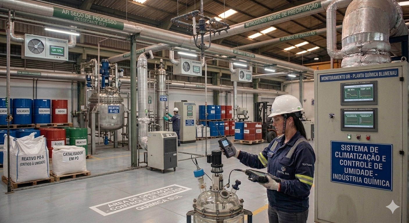 Controle de umidade na indústria química