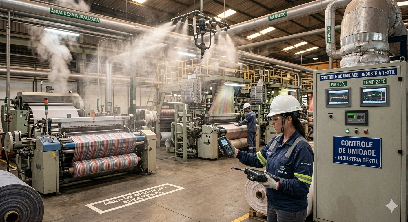 Controle de umidade na indústria textil