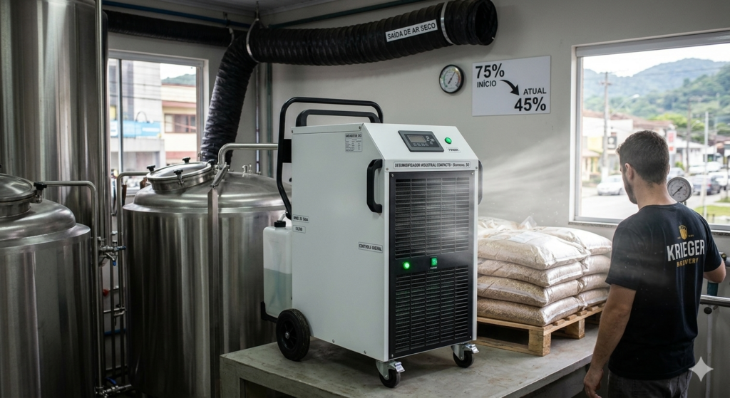 Desumidificador industrial compacto
