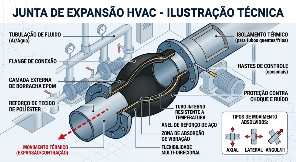Junta de expansão HVAC