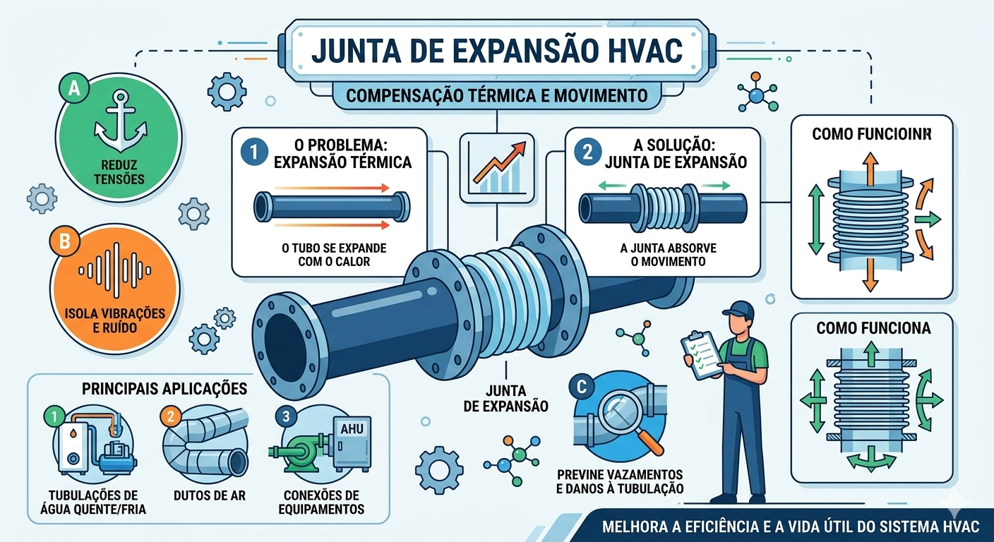  Junta de expansão HVAC