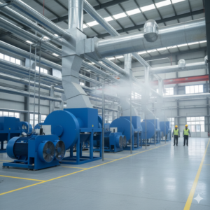 Climatização industrial para galpões grandes