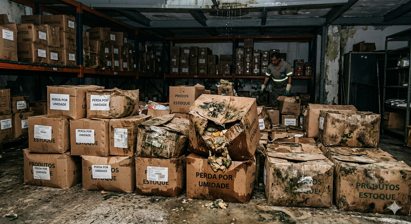 Perda de produtos por umidade
