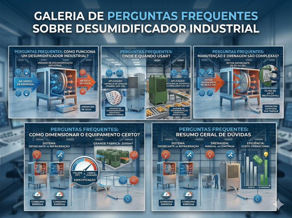Perguntas Frequentes sobre Desumidificador Industrial