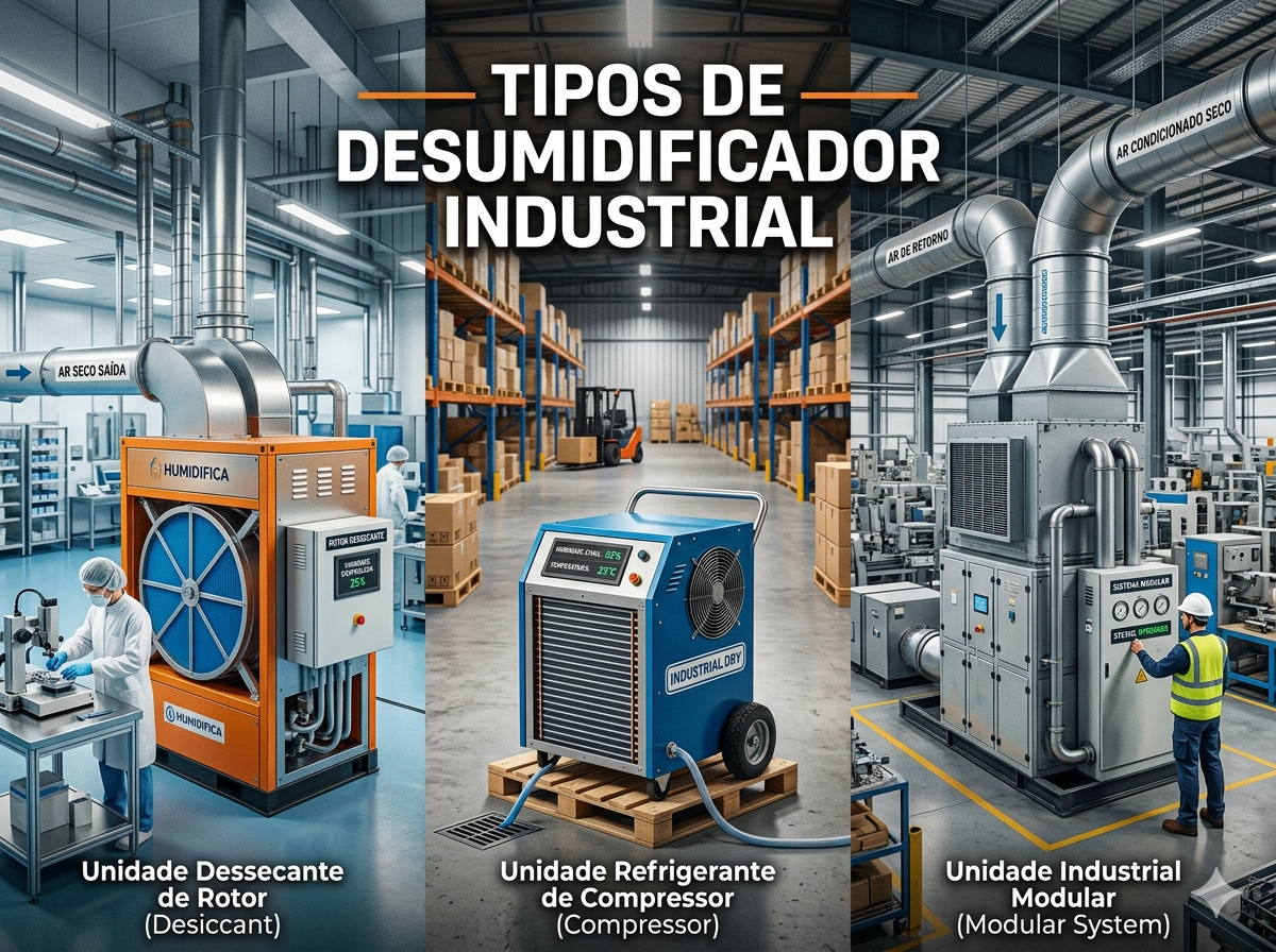 Tipos de desumidificador industrial