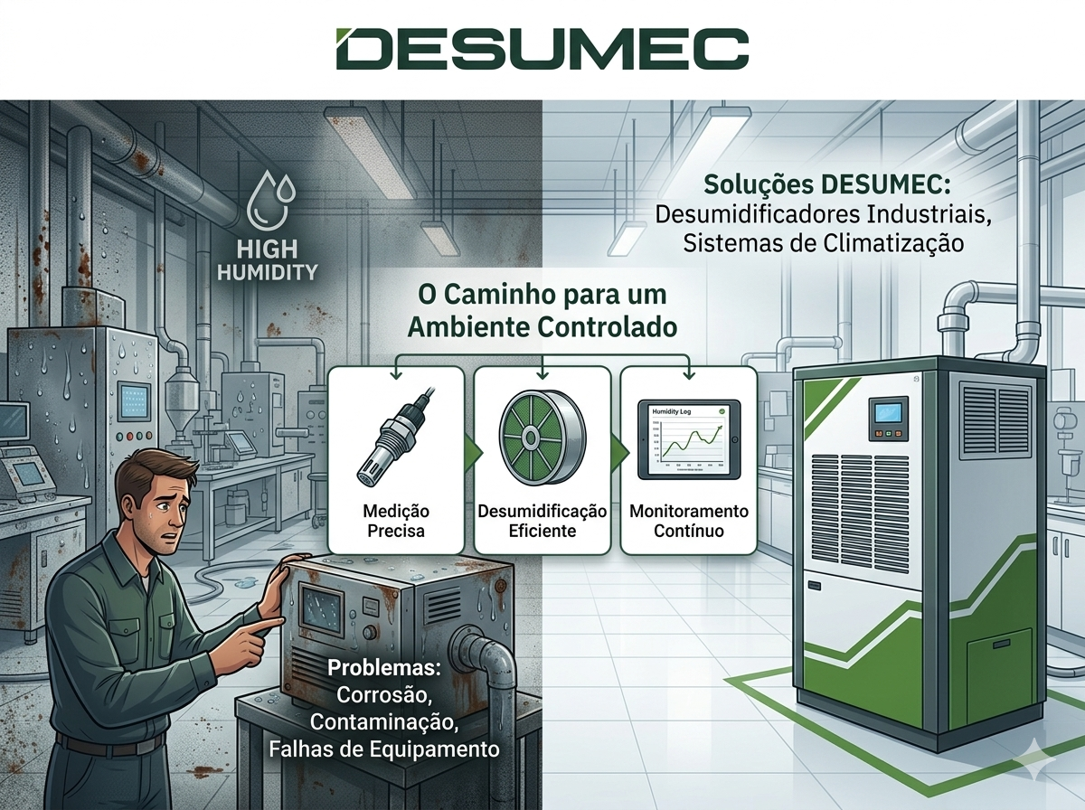 Controle de umidade industrial em galpões grandes