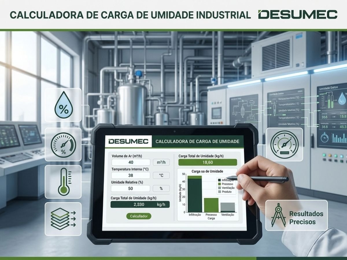 Calculadora de Carga de Umidade Industrial