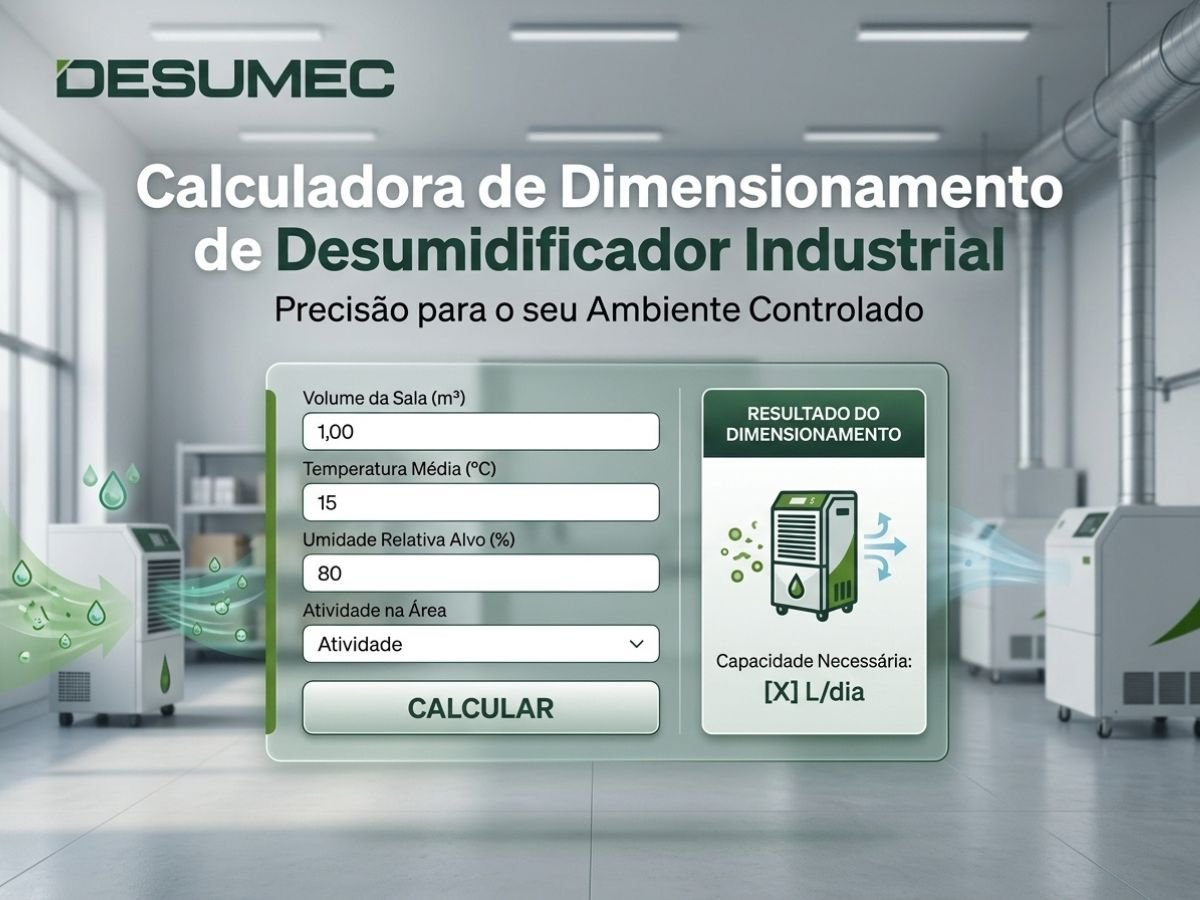 Calculadora de Dimensionamento de Desumidificador Industrial