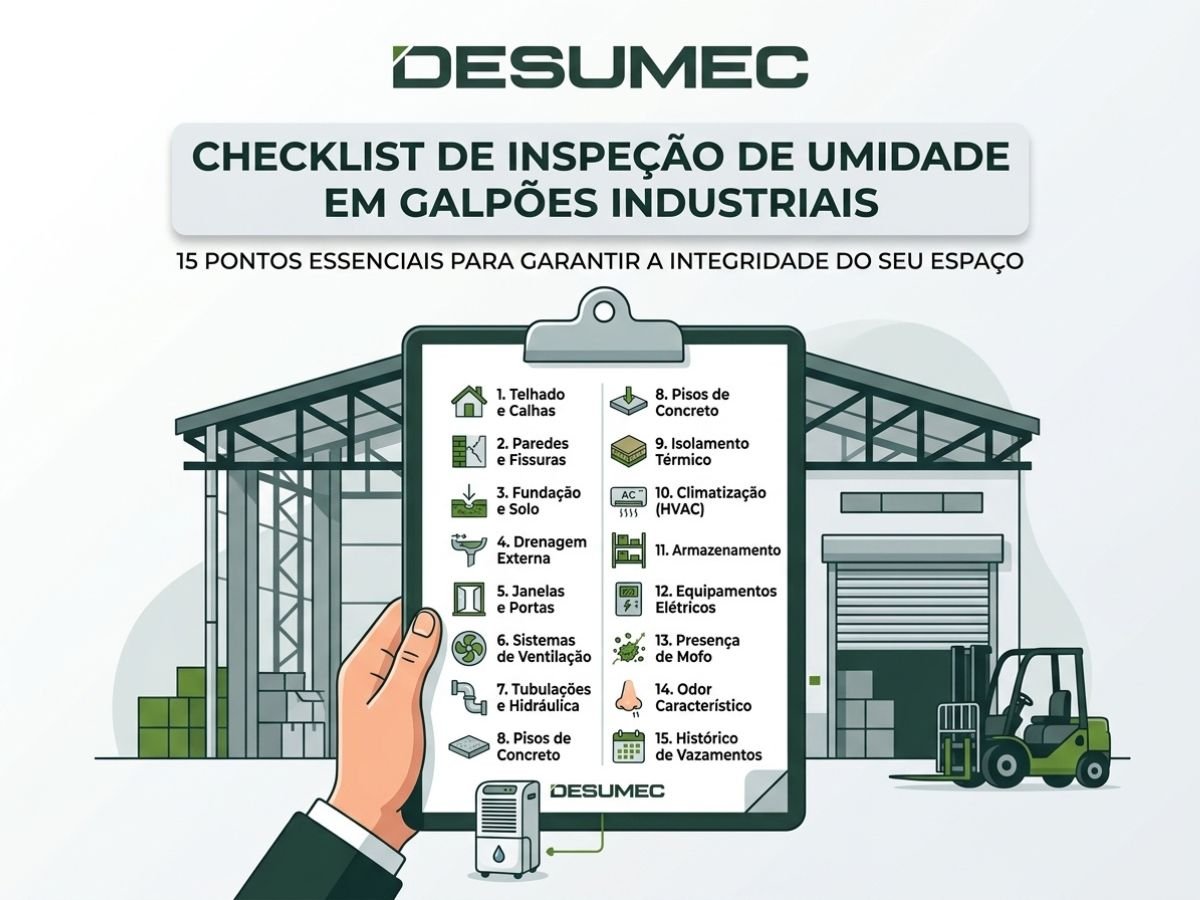 Checklist de Umidade Industrial 15 Pontos de Inspeção