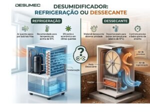 Desumidificador por Refrigeração ou Dessecante Compare