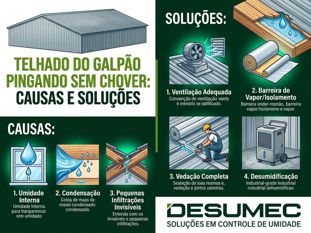 Telhado do Galpão Pingando sem Chover Causas e Soluções